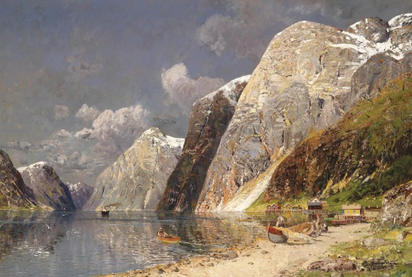 A river crossing the mountains by Karl Kaufmann